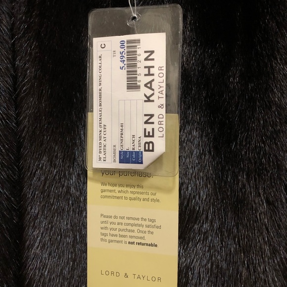 30” dyed mink (female) bomber - Picture 2 of 5